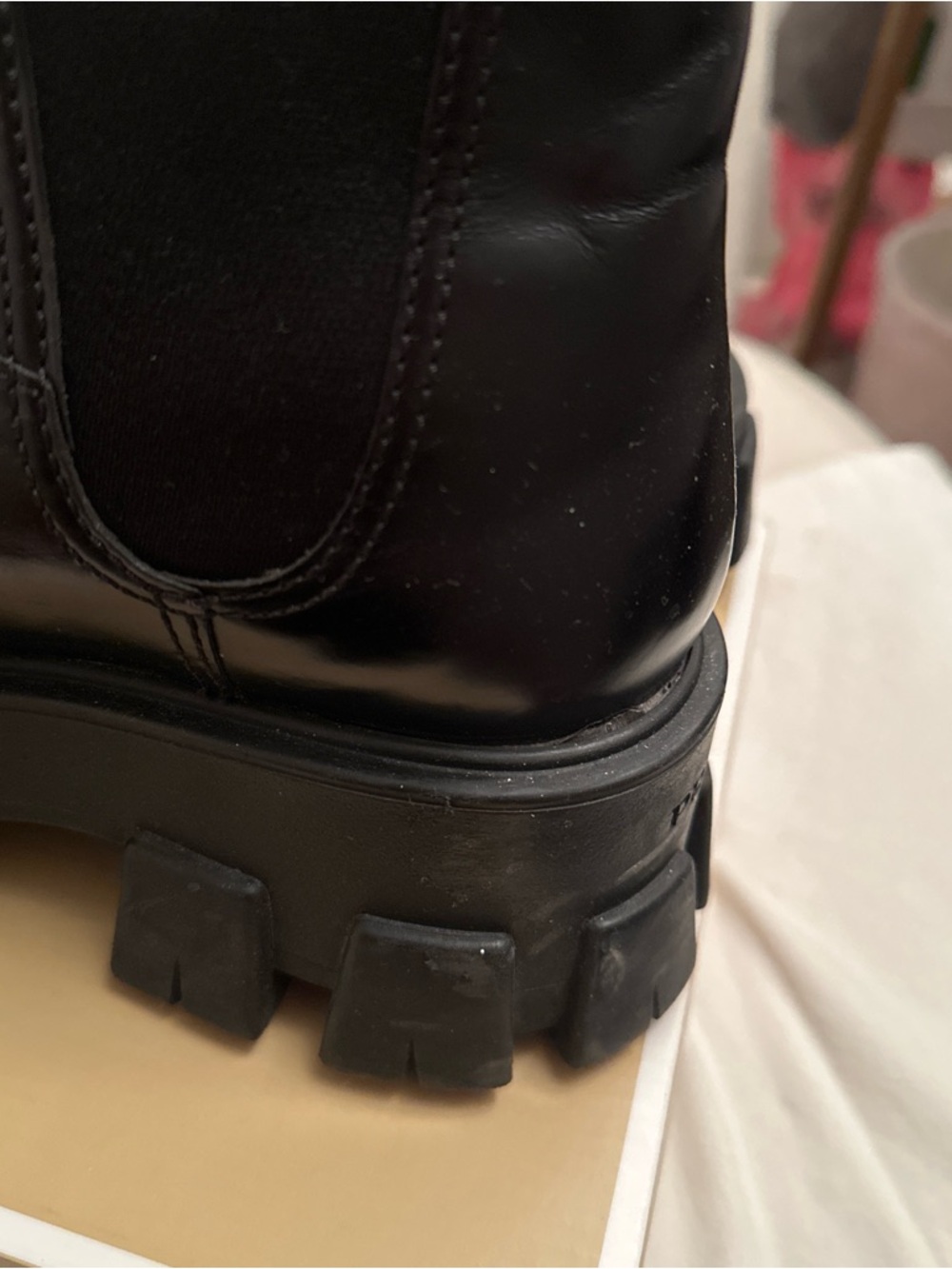 Prada monolith chelsea boots size 39 - Picture 5 of 7